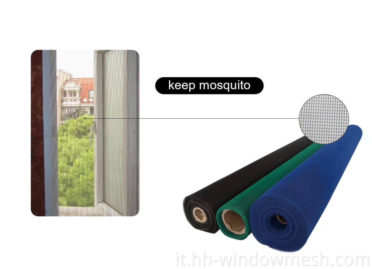 Schermo delle zanzare in fibra di vetro per reti Windows Schermata di insetti in fibra di vetro
